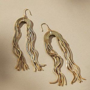 Fringed Gold Earrings